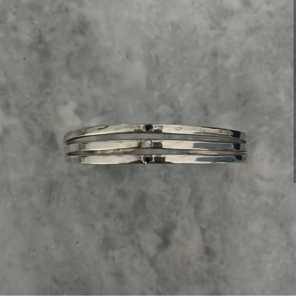 Sapphire and 925 sterling silver bracelet - Picture 3 of 4